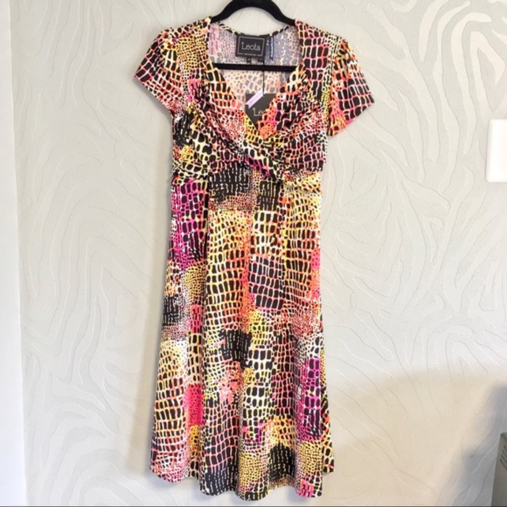 Nwt Leota Maternity Multicolor Wrap Dress Size Xs